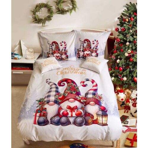 Ágyneműhuzat Karácsonyi piros manós barátok 6 részes 145213562