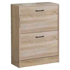 Cipőtároló, 2 soros, tölgy, BOTNIX