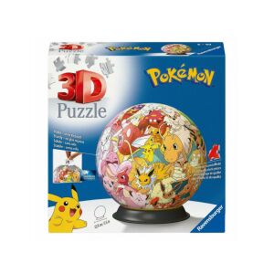 Pokémon karakterek 3D puzzle labda, 54 darabos 145217965 - Puzzle