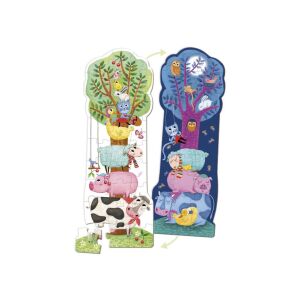 Jumbo Goula XXL kifordítható puzzle: Farm nappal és éjszaka, 27 darabos, sötétben világít 145218009 - Puzzle & Kirakó