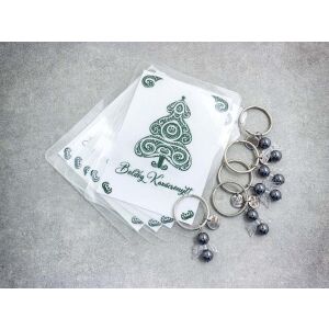 Boldog Karácsonyt kulcstartó hematittal 5dbos csomag 145222510 - Ajándék kulcstartó