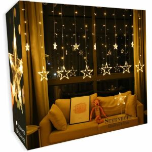Girlanda 120LED kurtyna Gwiazdy Ciepła Biel 145223769 - Lightshine