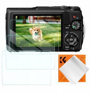 3x Készlet 9h Képernyővédő Üveg Olympus Tg-7, Tg-6, Tg-5, Tg-4 / K&f Concept / Cikkszám.2200