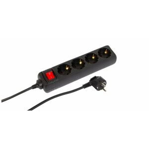MicroConnect 4-es Schuko aljzat be/ki kapcsoló 1,5M Fekete