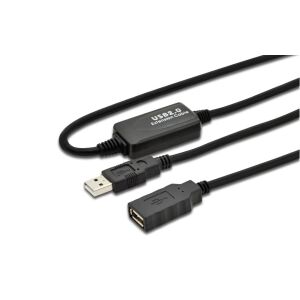 MicroConnect Aktywny kabel USB 2.0, A-A M-F Z wbudowanym wzmacniaczem 5m Przesyłanie danych do 480 Mb/s 145225643 - Kabel USB