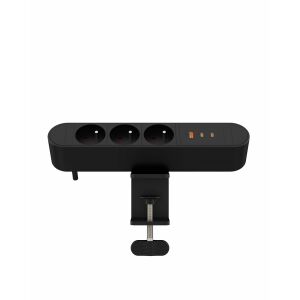 MicroConnect Multi Desktop Power Socket 3 Ways French, 1 x USB-A, 2 x USB-C, 67W, 1,8m