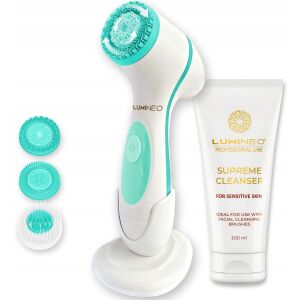 LUMINEO Professional Line Arcszőnyeg Brush türkiz + Arcradír Lumineo érzékeny bőrre 100 ml 145226118 - Arcápolási készülék