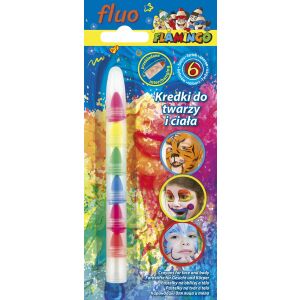 Creioane pentru pictura pe fata fluo 6 culori 145227128 - Vopsele pentru fata