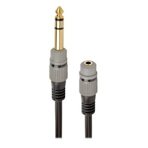 GEMBIRD A-63M35F-0.2M Gembird adapter audio 6.35mm do 3.5mm, 0.2m, czarny 145227197 - Kabel