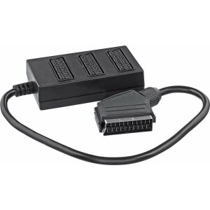 Schwaiger Scart dystrybutor 3-drożny czarny 145227631 - Kabel Scart