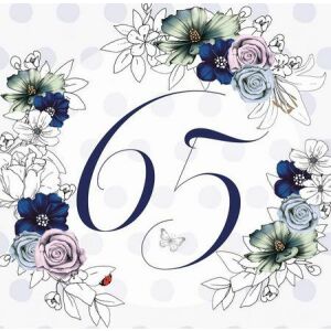 Creare Clară Karnet Swarovski pătrat Aniversare 65 flori 145228039 - Șervețele