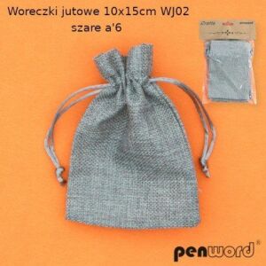 Penword WORECZKI JUTOWE 10x15cm WJ-02 SZARE a6 Penword 145228071 - Ambalaje cadouri