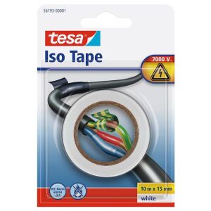 Banda izolatoare tesa 10m 15mm alb blister 145228157 - Benzi adezive