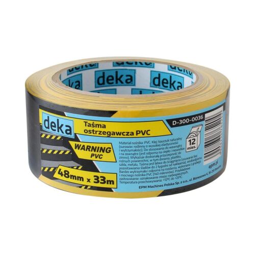 FIGYELMEZTETŐ SZALAG SÁRGA-FEKETE 48MM* 33M