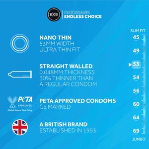 EXS Nano Thin óvszer ultravékony 100 db, szélesség 53 mm