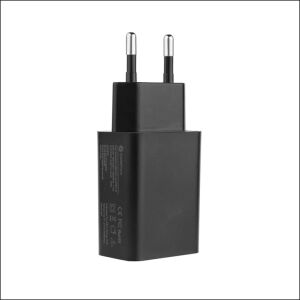 CoreParts USB tápegység Fekete 12W 5V 2.4A USB kimenet EU fal - Fekete Micro-USB kábellel