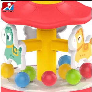 WOOPIE BABY Színes lovak piros fonó felső körhinta