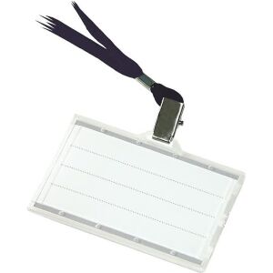 Duna azonosító 56x90 mm PVC fekete szalaggal