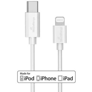 Cablu de încărcare și date MediaRange USB-C la Lightning 1m alb 145231868 - Cabluri Lightning