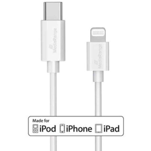MediaRange Lade- u. Datenkabel USB-C auf Lightning  1m weiß 145231868