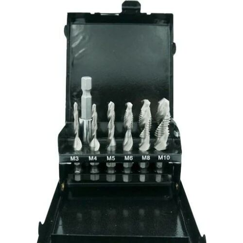 Menetfúró készlet M3-M10 7el. /EZÜST 145232059