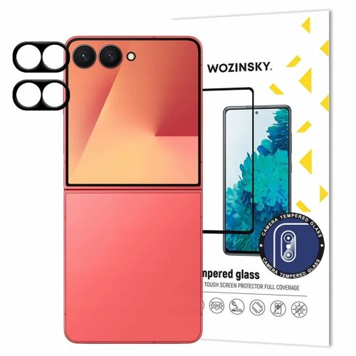 Wozinsky Full Camera Üveg Fekete Fényvédő Üveg Samsung Galaxy Z Flip 7-hez, 2 db-os készlet 145232293