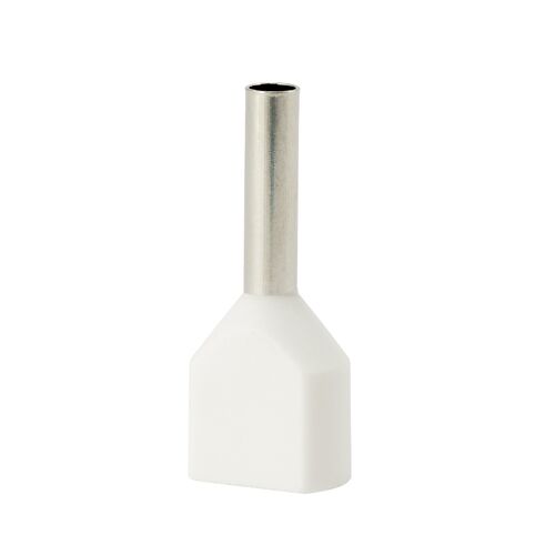 Szigetelt hüvelyvég HI 2x1,5/10-f fehér (100 db) Al/Cu