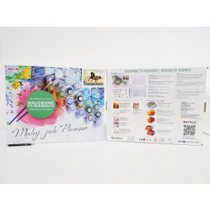 Malowanie po numerach 40x50cm Koń i zachód słońca 1008871 145234582 - Zestaw malarzy cyfr