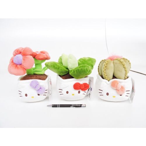 Helló Kitty - plüss virágcserép 20cm