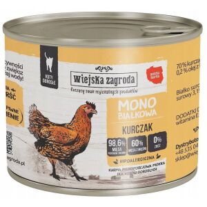 Karma mokra dla kota Jednobiałkowa Kurczak (dla dorosłych) 200g