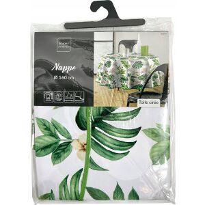 Douceur d`Interieur Kerek terítő BALEARES növénymintás, Ø 160 cm, műanyag