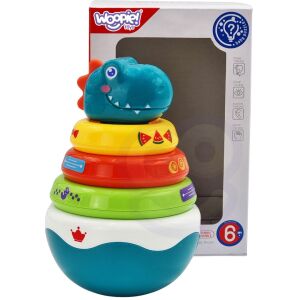 WOOPIE BABY Jucărie senzorială Dino Puzzle Pyramid pentru bebeluși 145235929 - Jocuri si jucării educative