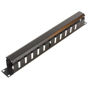 MicroConnect Kábelmenedzsment 19" 1U Fekete Fém 145236887 - Kábel