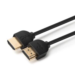 MicroConnect 4K HDMI Cable Slim 2m HDMI 2.0 4K - 2K 60Hz 18Gb/s Arany csatlakozó, nagyon hajlékony, átmérő: 4.2mm 145237004 - HDMI kábel