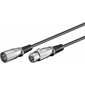 MicroConnect XLR csatlakozó kábel 5 méter XLR 3-pin - XLR 3-pin M-F Külső méret: 6,0 mm, PVC 145237188 - XLR kábel