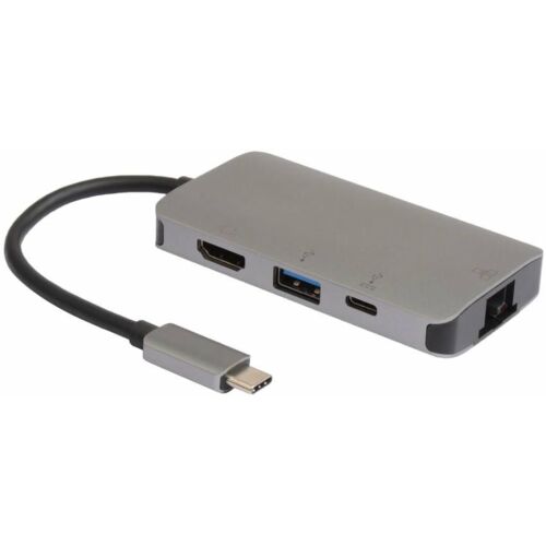 MicroConnect USB-C Mini Dokkoló Állomás HDMI, USB-A 3.0, USB-C és RJ45 portokkal - USB elosztó