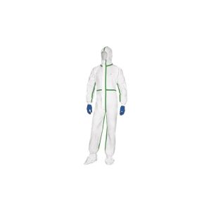 Kapucnis overál delta textil 5000 anyagból, tömített varrásokkal, fehér színű, M méret CORP DT119TM 145237556 - Munkás overál