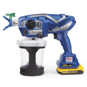 GRACO FESTÉKPISZTOLY ULTRA AIRLES (2 x 2AH DEWALT AKU + TÖLTŐ) + TÁSKA