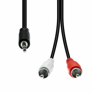ProxTend 3-Pin to 2 x RCA kábel F-F Fekete 1,5M 145237993 - RCA kábel