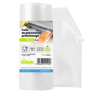 Folia do pakowania próżniowego Bublaki 28cm x 5m 145238500 - Przechowywanie żywności