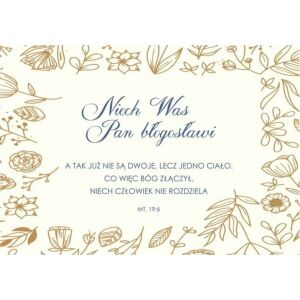 Szaron Kartka Składana Ślub - Niech Was Pan 145238614 - Decoratii si echipamente pentru petreceri