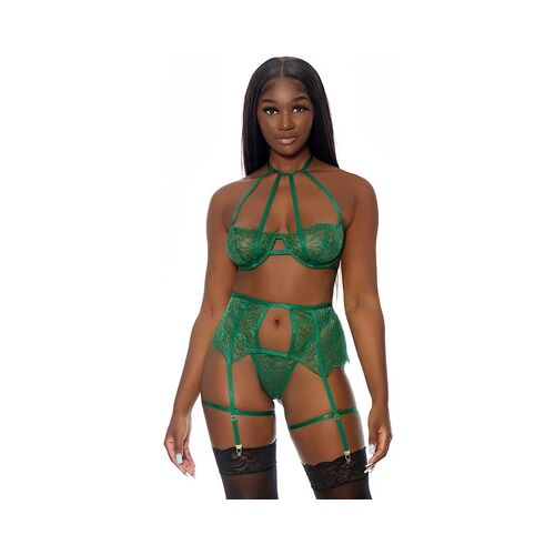 Body Full Bloom komplet bielizny koronkowej 3-częściowy S czarny 145240137