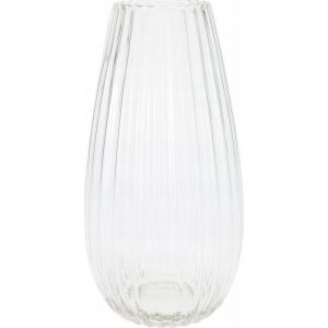 Home Styling Collection CLEAR üvegváza, átlátszó, barázdált üveg, Ø 15 x 30 cm 145240819 - Váza