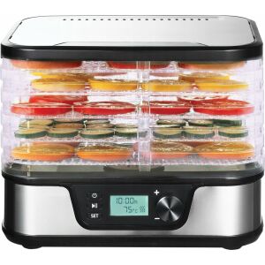 LTC Szárító LTC Gombák, zöldségek, gyümölcsök, húsok szárítója LTC fém 5 tálca kijelzővel 380W 145241200 - Aszaló