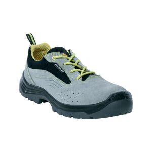 Bársonyos bőr félcipő, kompozit orr- és talpbetét, Szürke szín, méret: 43, CINTOSPSGR43