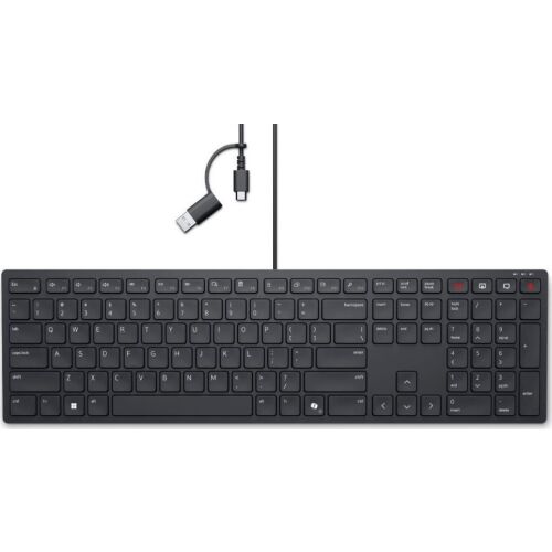 Dell Collaboration Keyboard | KB525C | Billentyűzet | Vezetékes | Litván (QWERTY) | Fekete | USB-C 145242070