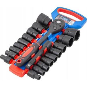 Forsage Csavarhúzófej készlet 1/2" 20 db (fogaskerekes csavarbehúzóval és meghosszabbítóval) (8-32mm) 145242805 - Szerszám