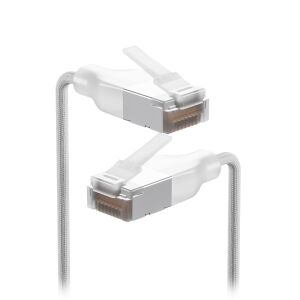 Ubiquiti UACC-Cable-Patch-EL-C6A-0.3M-W hálózati kábél Átlátszó, Fehér 0,3 m Cat6a 145243128 - Kábel