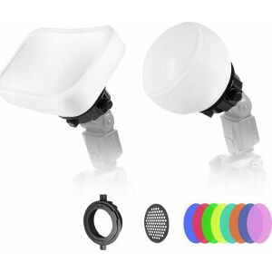 12-in-1 diffúzor készlet Diffúzorok fényképezőgép vakuhoz / Lensgo D235 145243414 - Fényképezőgép vaku