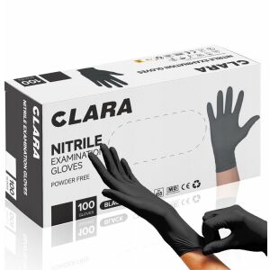 Porbontalan nitril kesztyű CLARA, 100 db, XL méret, fekete 145243933 - Takarítás